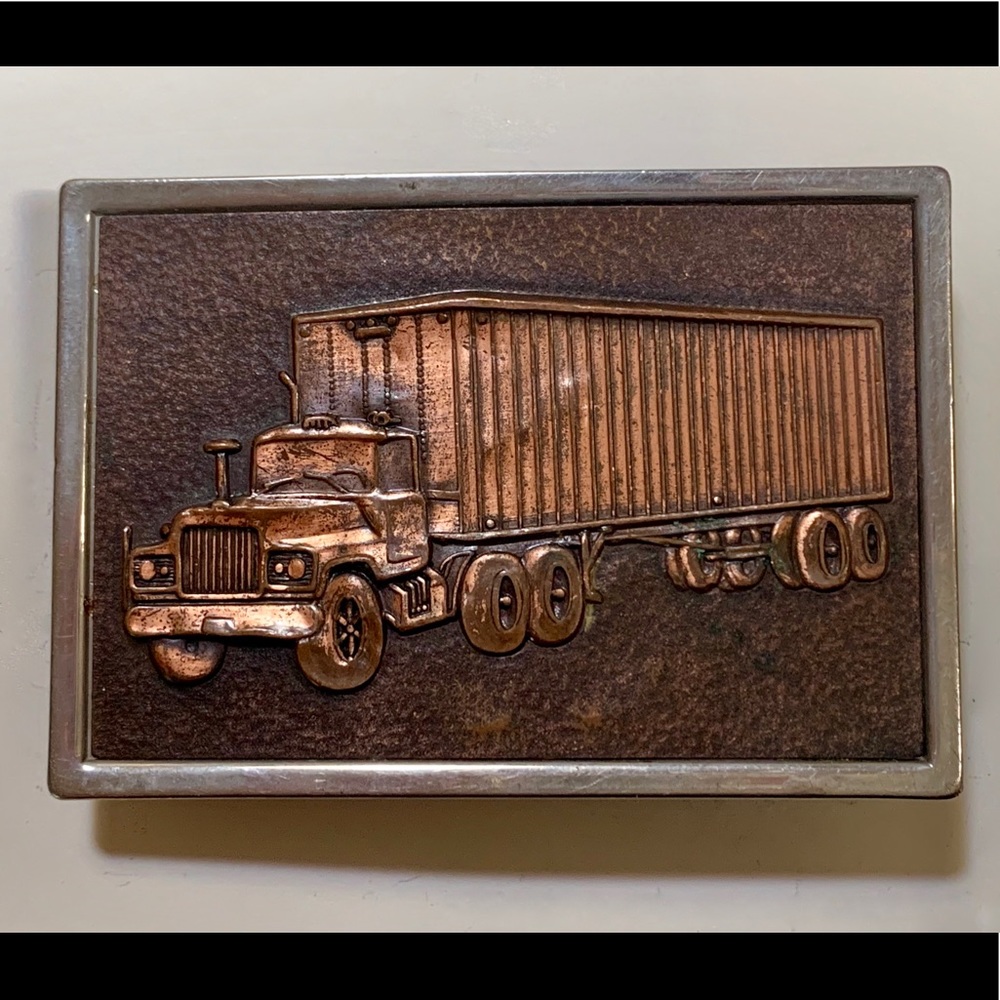 Vintage Copper & Silver Trucker Buckle c. 1970’s